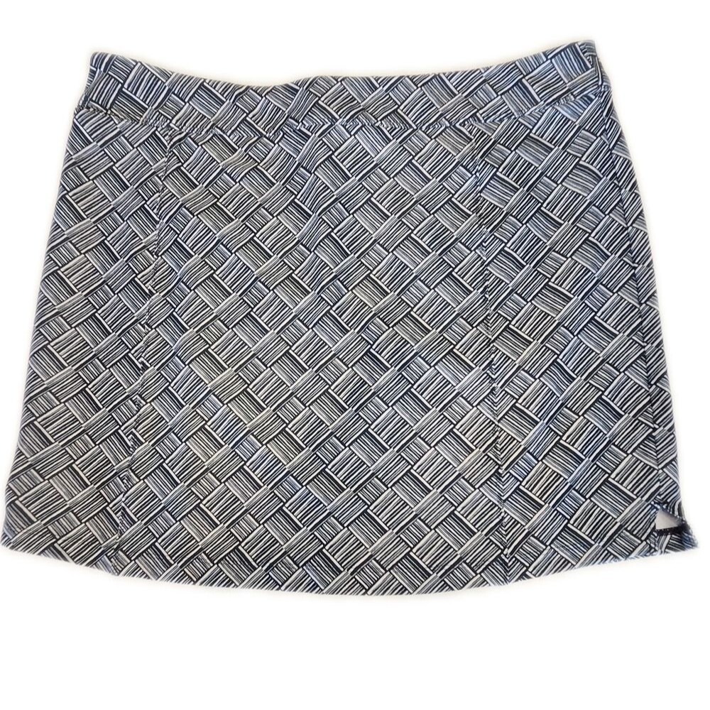 5/$55 Adidas Golf Skirt, Black & White Geometric Pattern, Unlined, Pockets, L